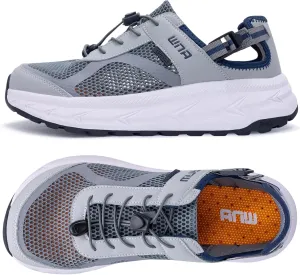 Mens Summer Hiking Sandals Closed Toe Wide Width Walking Water Shoes Comfortable Recovery Fisherman Sport Sandals