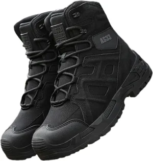 Men's Tactical Boots,Men's Military Tactical Combat Boots, Protective Stylish Work Footwear Slip-Resistant, for Hiking, Combat, Lightweight