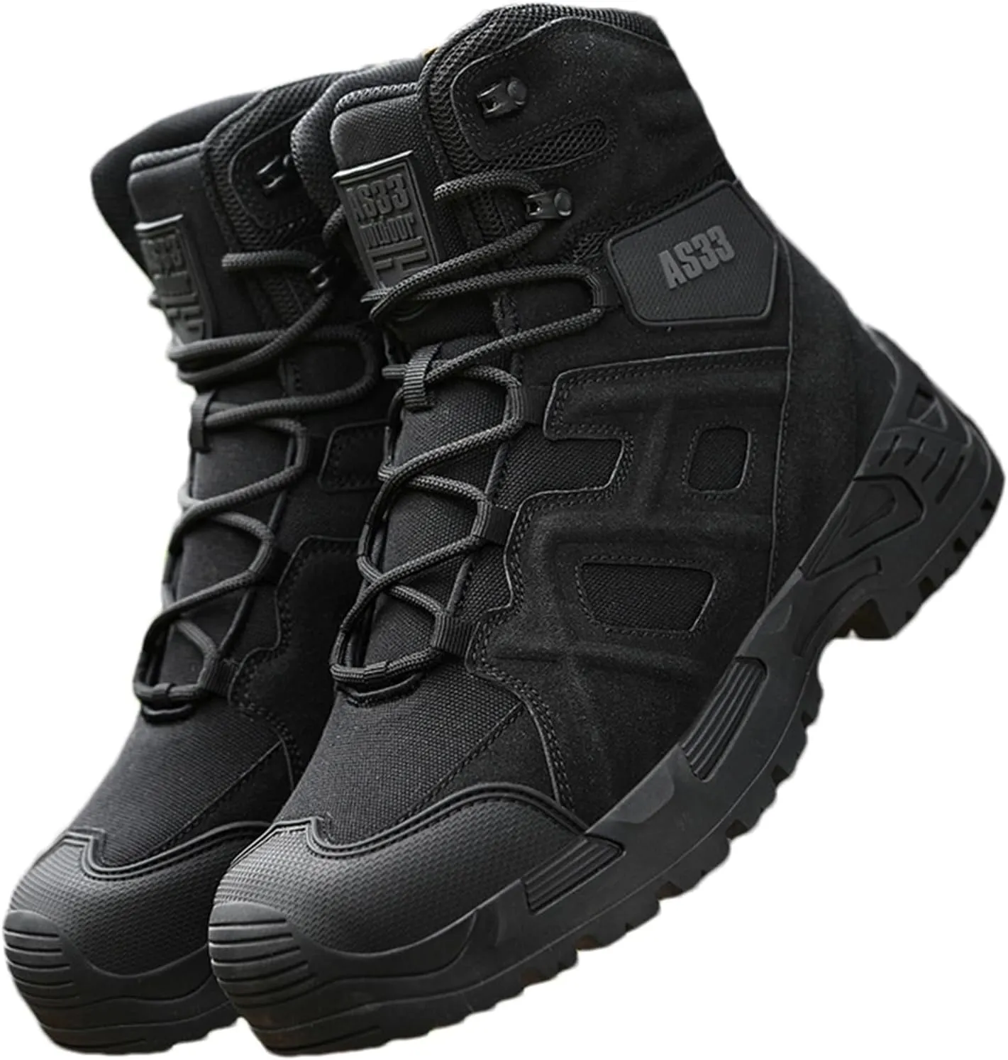 Men's Tactical Boots,Men's Military Tactical Combat Boots, Protective Stylish Work Footwear Slip-Resistant, for Hiking, Combat, Lightweight
