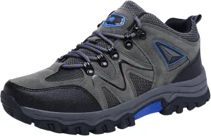 Men's Waterproof Hiking Shoes Comfortable Lightweight Non Slip Outdoor Ankle Boots Breathable Mesh Hike Trekking Climbing Shoes with Arch Support for Men Daily Walking Workout