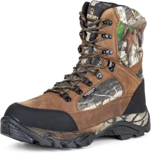 Men's Waterproof Military Tactical Work Boots 8 Inch Lightweight Leather Combat Boot, 400g Thinsulate
