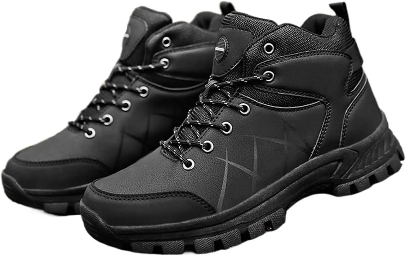 Men's Wide Hiking Shoes for Men Slip On Loafers Go Walking Shoes Trekking Trails Sneakers with Arch Support Outdoor Shoes