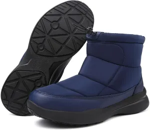 Men's Winter Snow Boots Warm Fur Lined Waterproof Anti Slip Warm Boots Outdoor Walking Boots Comfortable and Lightweight Ankle Boots for Men