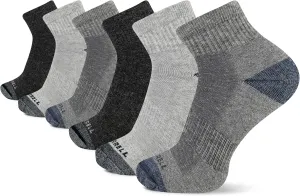Merrell Unisex-Adult Wool Everyday Hiking Ankle Socks - 3 & 6 Pairs - Cushioned Moisture Wicking