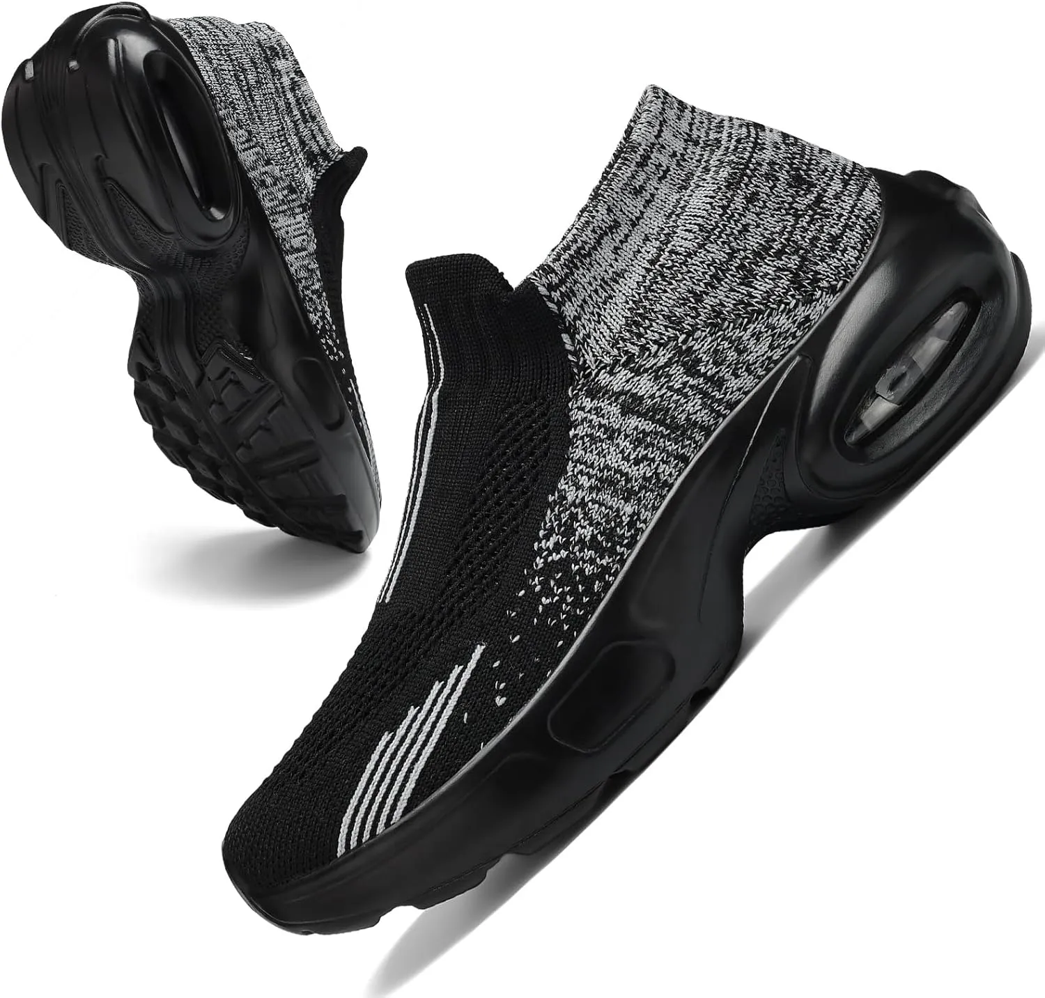 Mesh Sneakers for Women - Non Slip, Slip On, Sock Sneakers - Light Weight, Air Cushion Running, Work Shoes