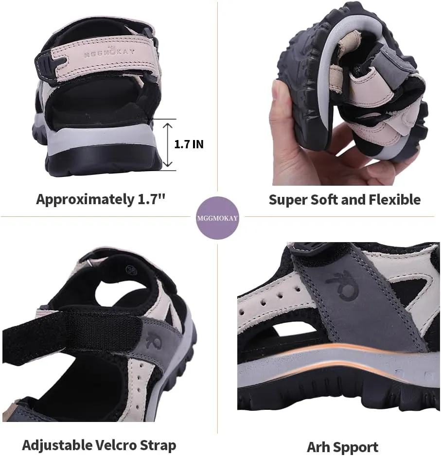 MGGMOKAY Women's Hiking Sandals Open Toe Outdoor Sports Sandals Casual Beach Sandals