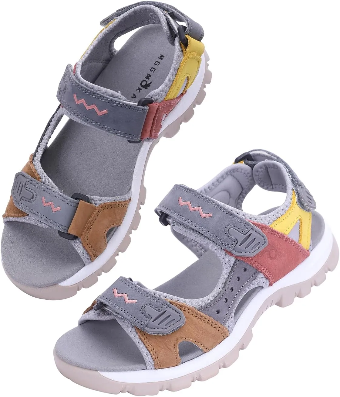 MGGMOKAY Women's Hiking Sandals Open Toe Outdoor Sports Sandals Casual Beach Sandals