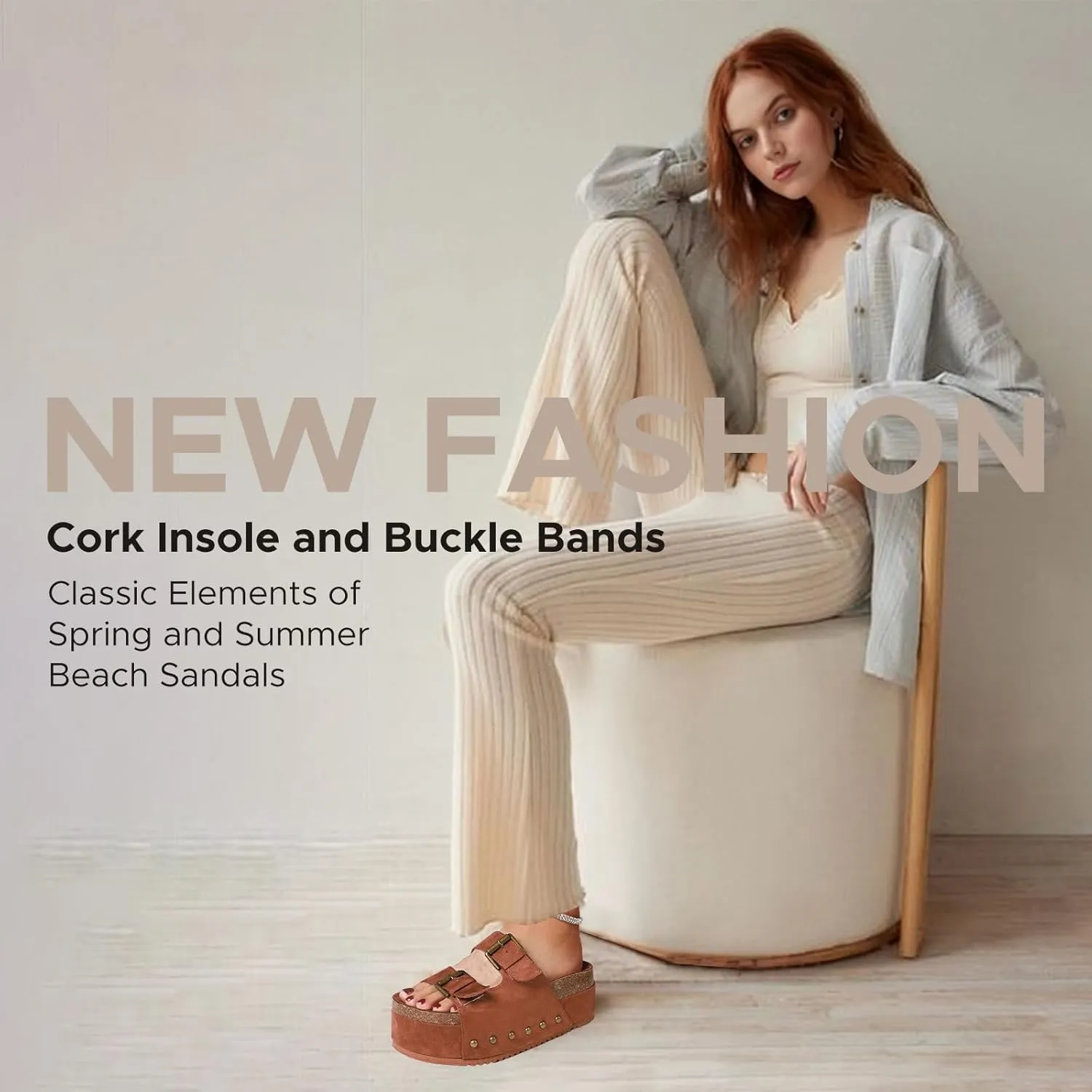 mikarka Raffia Platform Sandals for Women 2025: Resort Womens Sandals Comfortable - Summer Beach Sandals Buckle Straps Espadrilles Flatform Slides Mules