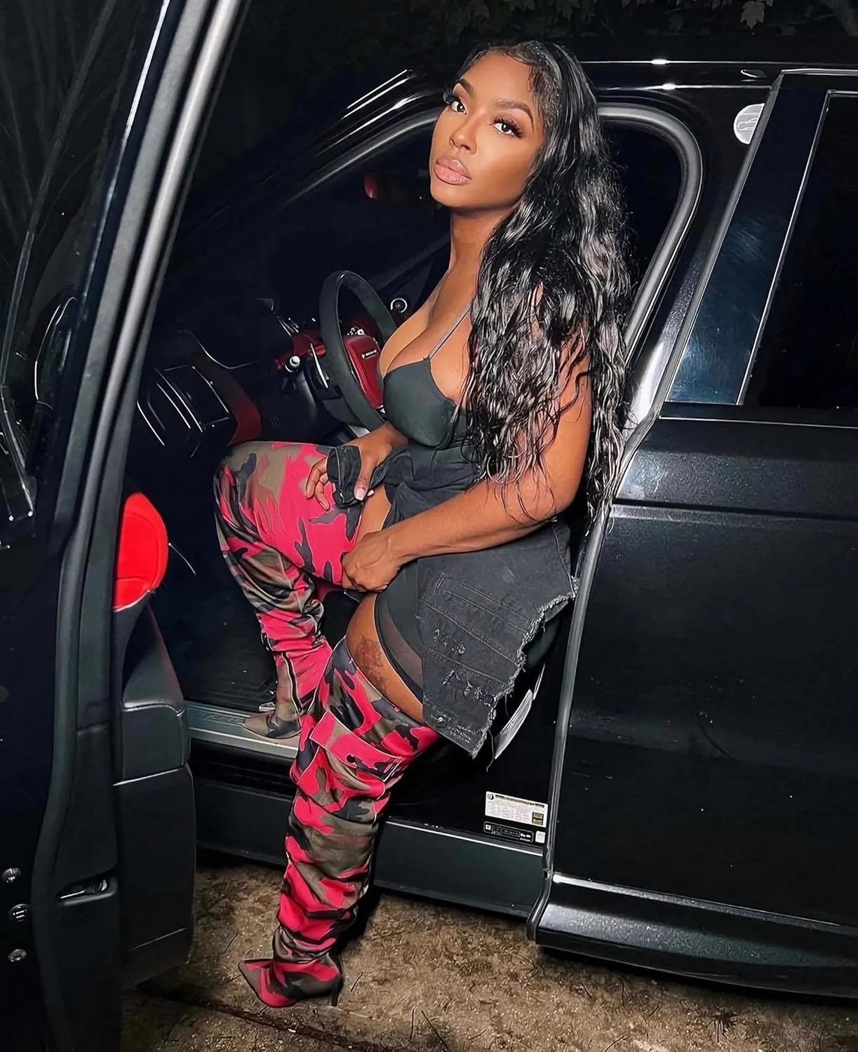 MissHeel Camo High Heel Thigh High Boots