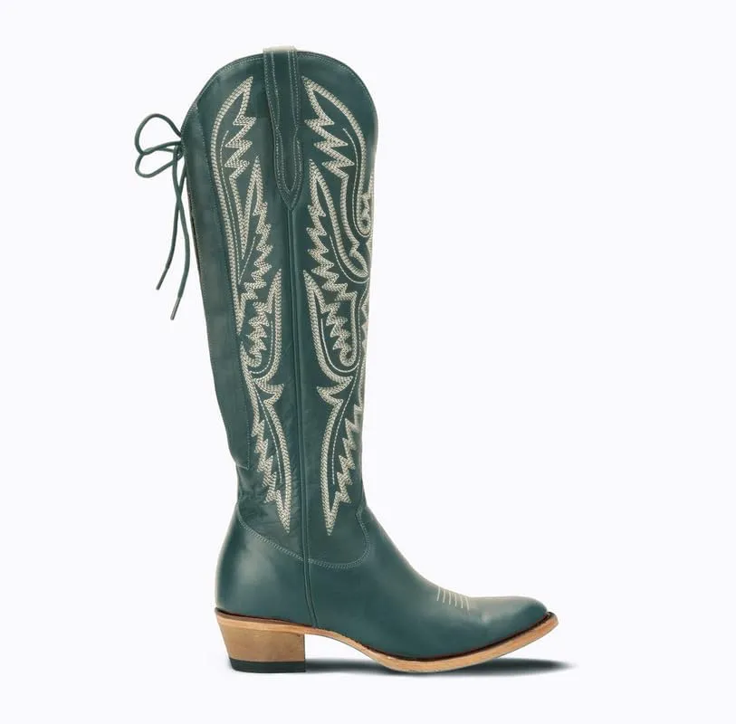 MissHeel Over the Knee Cowboy Boots for Women Adjustable Thigh High Cowgirl Boots