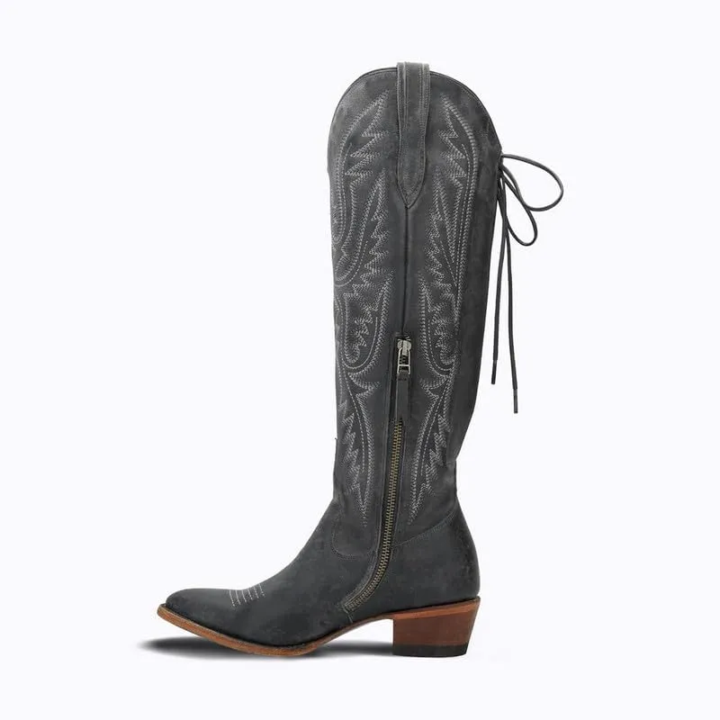 MissHeel Over the Knee Cowboy Boots for Women Adjustable Thigh High Cowgirl Boots