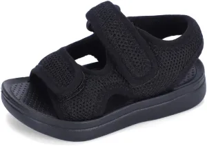 MK MATT KEELY Unisex Kids Summer Slide Sandals Baby Comfort Anti-Slip Open Toe Adjustable Walking Beach Shower Shoes for Boys Girls