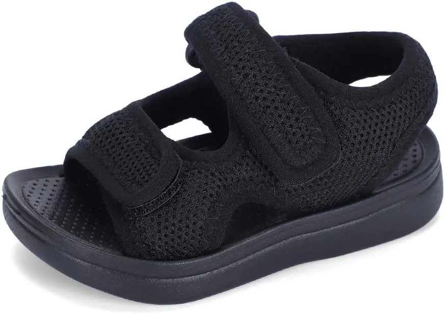 MK MATT KEELY Unisex Kids Summer Slide Sandals Baby Comfort Anti-Slip Open Toe Adjustable Walking Beach Shower Shoes for Boys Girls