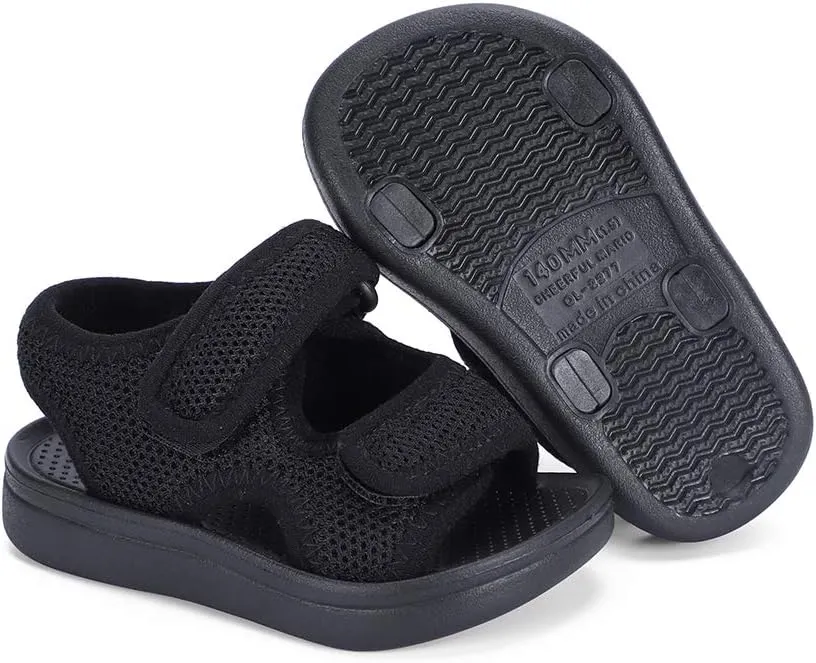 MK MATT KEELY Unisex Kids Summer Slide Sandals Baby Comfort Anti-Slip Open Toe Adjustable Walking Beach Shower Shoes for Boys Girls