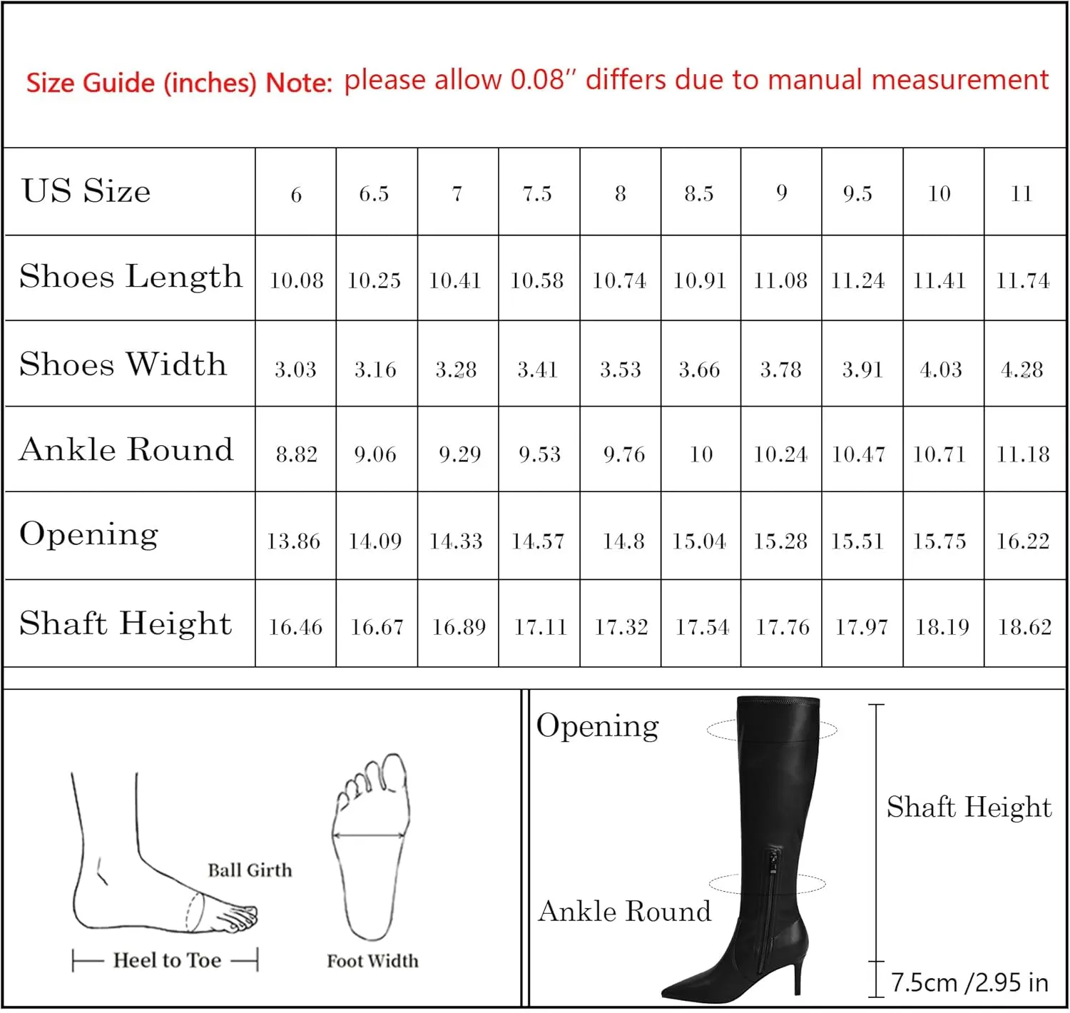 Modatope Knee High Boots Women Pointed Toe Tall Boots Stiletto High Heel Long Boots Side Zipper Dress Fashion Boots Shoes