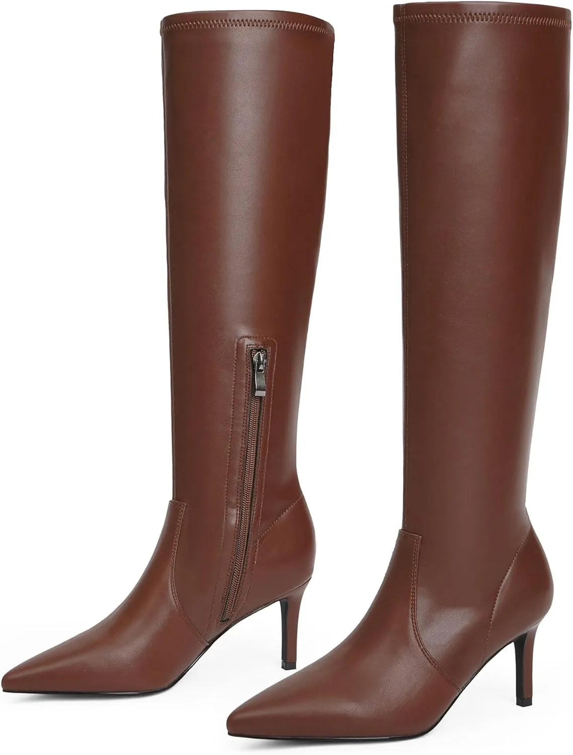 Modatope Knee High Boots Women Pointed Toe Tall Boots Stiletto High Heel Long Boots Side Zipper Dress Fashion Boots Shoes