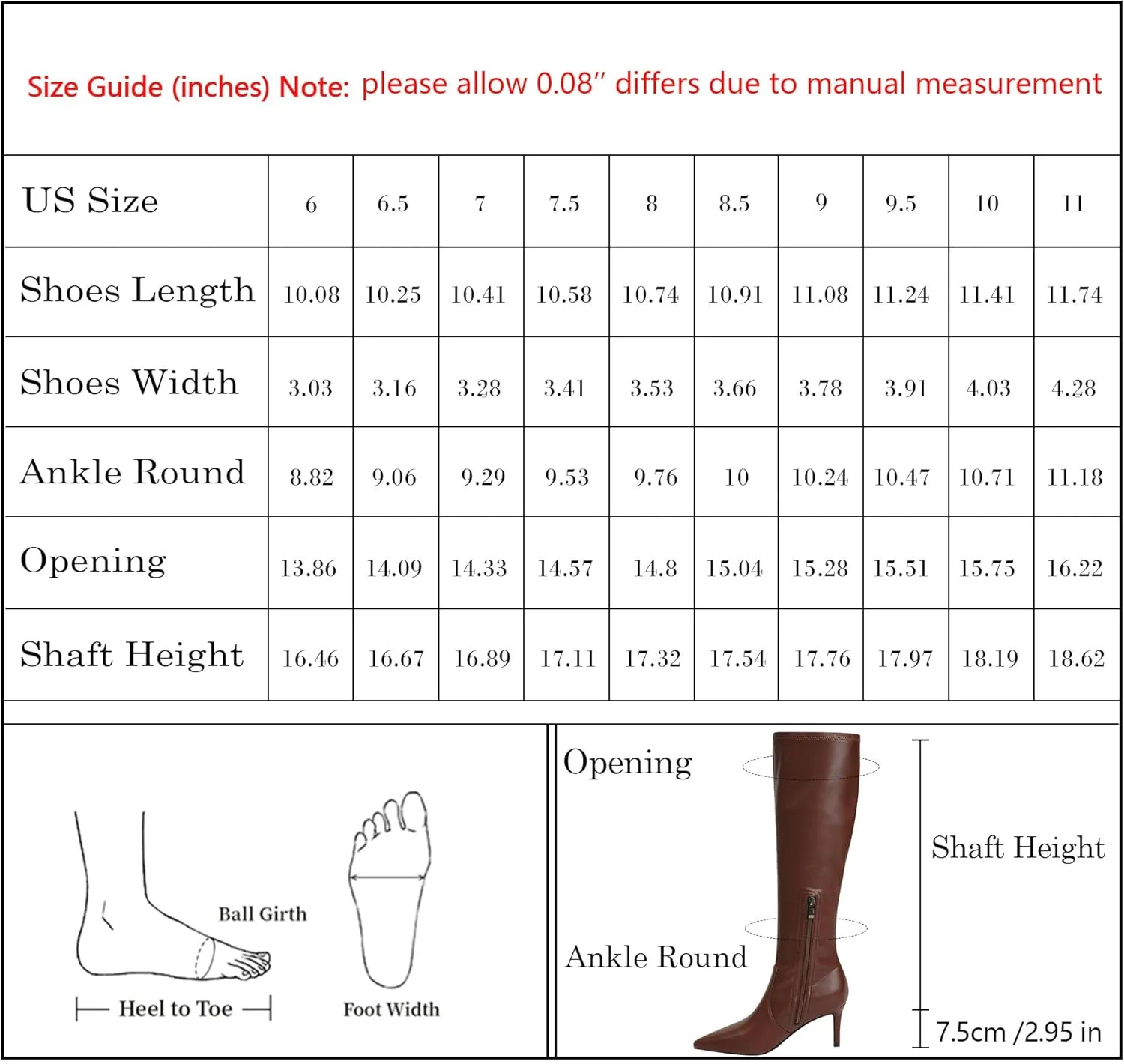 Modatope Knee High Boots Women Pointed Toe Tall Boots Stiletto High Heel Long Boots Side Zipper Dress Fashion Boots Shoes