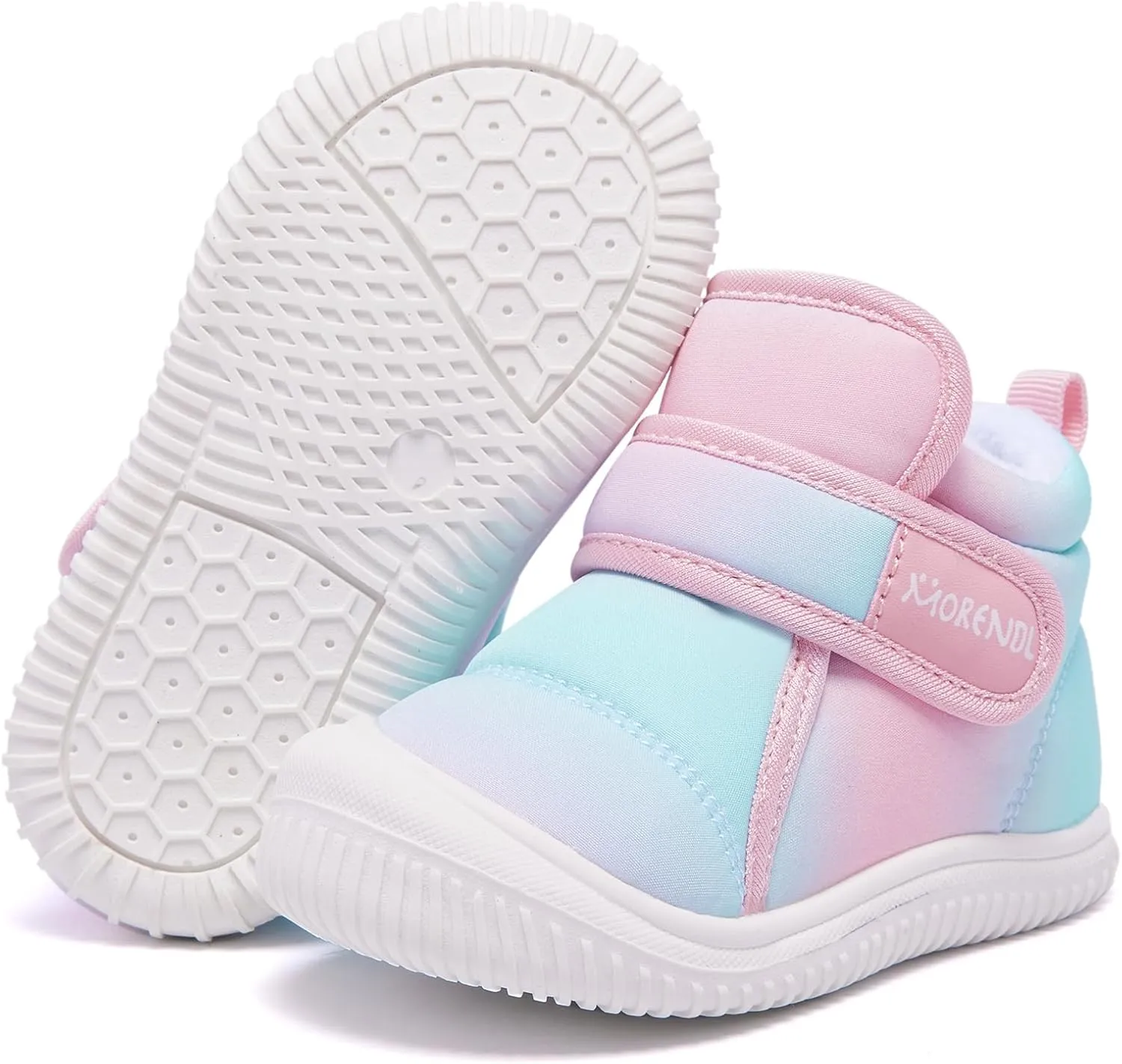 MORENDL Baby Winter Snow Boots for Infant Boys Girls Toddler Water-Resistant First Walker Shoes Warm Lining Soft Sole Anti-Slip Outdoor Booties