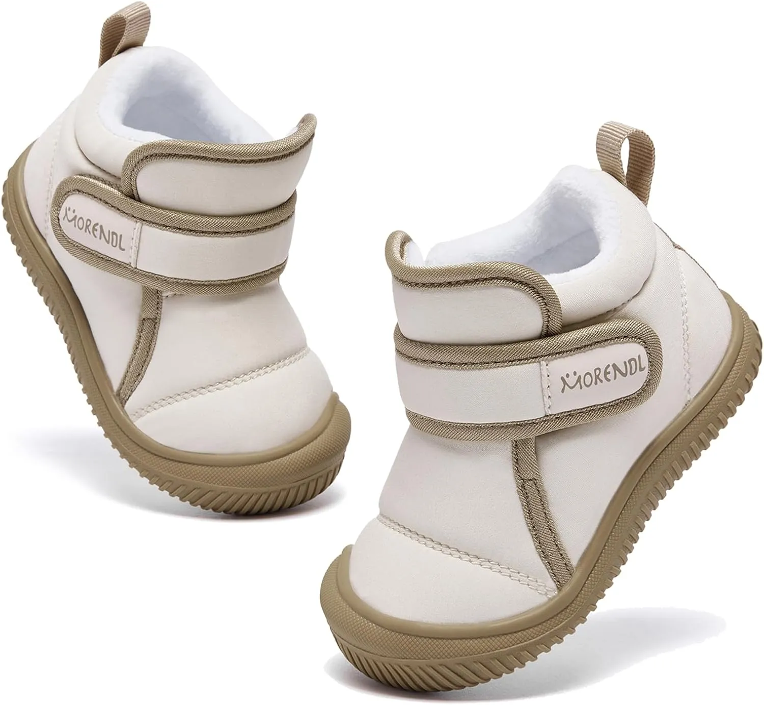 MORENDL Baby Winter Snow Boots for Infant Boys Girls Toddler Water-Resistant First Walker Shoes Warm Lining Soft Sole Anti-Slip Outdoor Booties