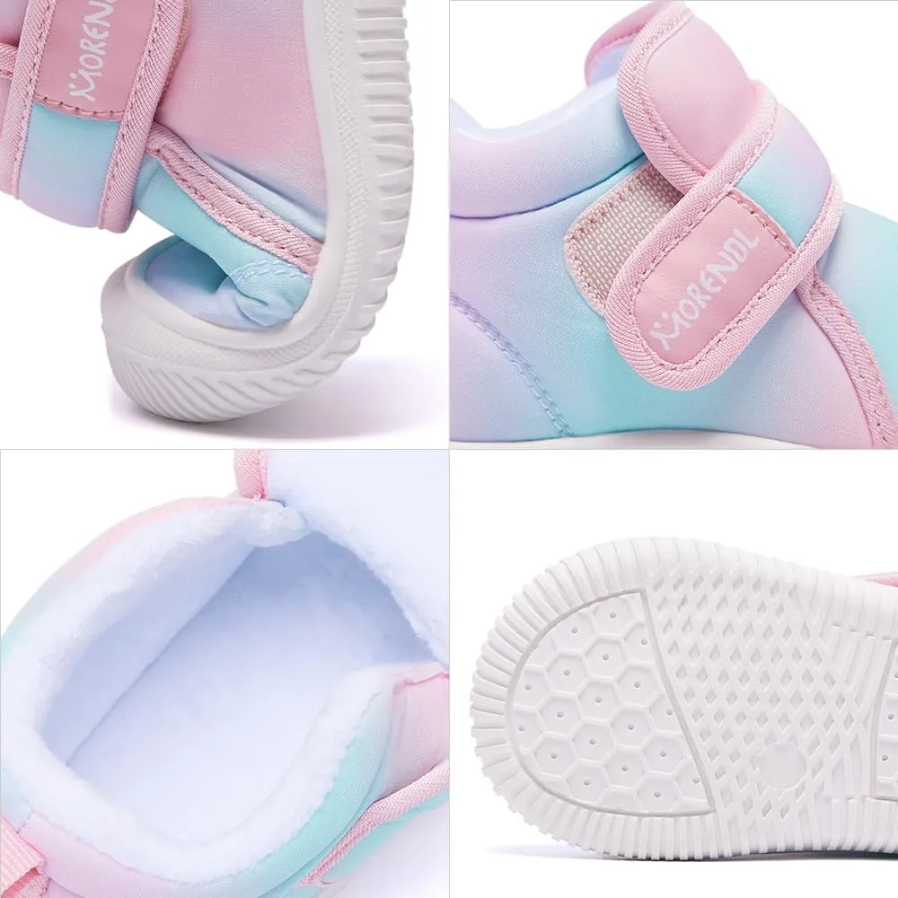 MORENDL Baby Winter Snow Boots for Infant Boys Girls Toddler Water-Resistant First Walker Shoes Warm Lining Soft Sole Anti-Slip Outdoor Booties