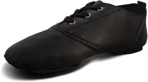 MSMAX Jazz Shoes for Women Black Leather Renaissance Boots for Men