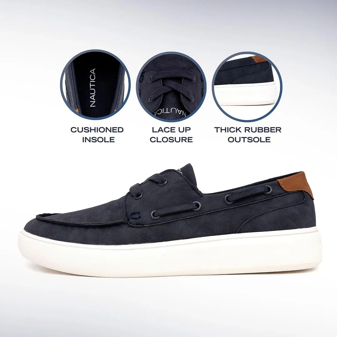 Nautica Men's Boat Shoe Casual Loafers Comfort Sneaker - Walking Moccasin (Slip-On/Lace-Up)