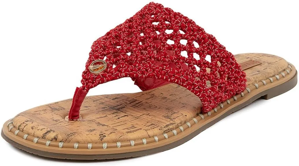 Nautica Women’s Woven Strap Thong Sandals – Comfortable Flat Slip-On Flip-Flops for Beach, Travel, and Everyday Casual Wear