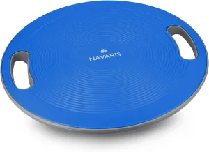 Navaris Wobble Board - Adult Balance Cushion for Exercise, Home Gym, Core Strength - Half Ball Trainer Workout Equipment with Handles 15 3/4" (40cm)