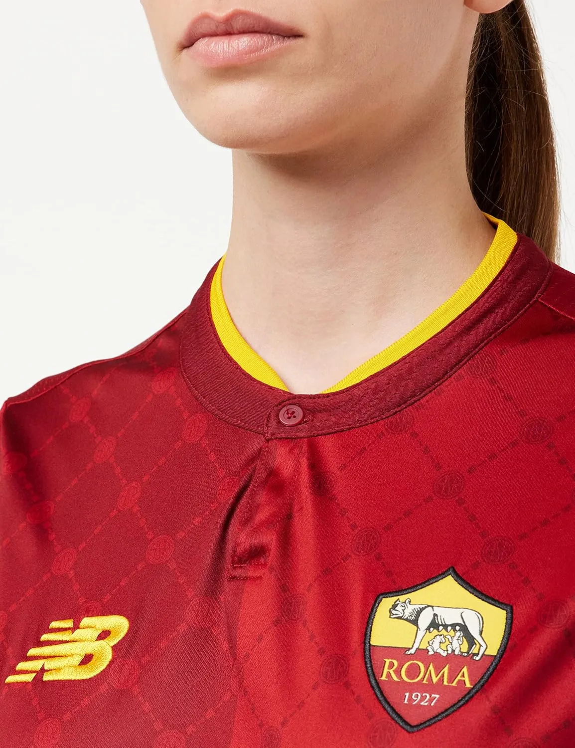 New Balance Men's As Roma Short Sleeve Jersey 22
