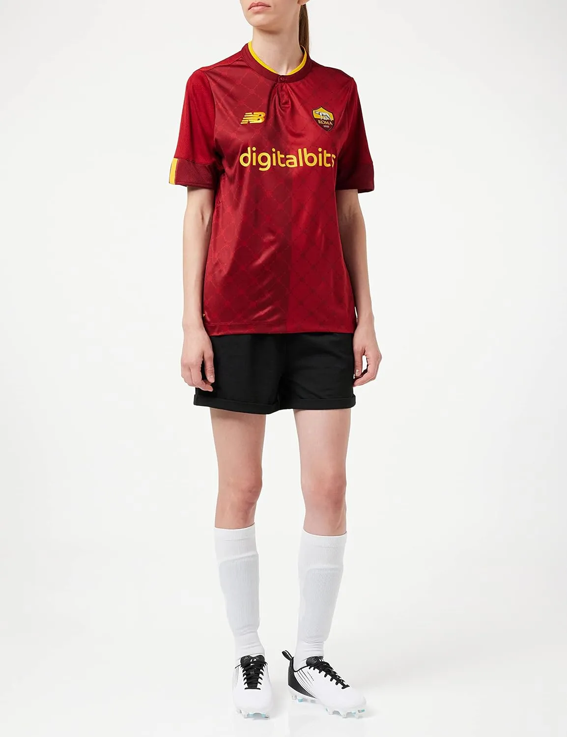New Balance Men's As Roma Short Sleeve Jersey 22