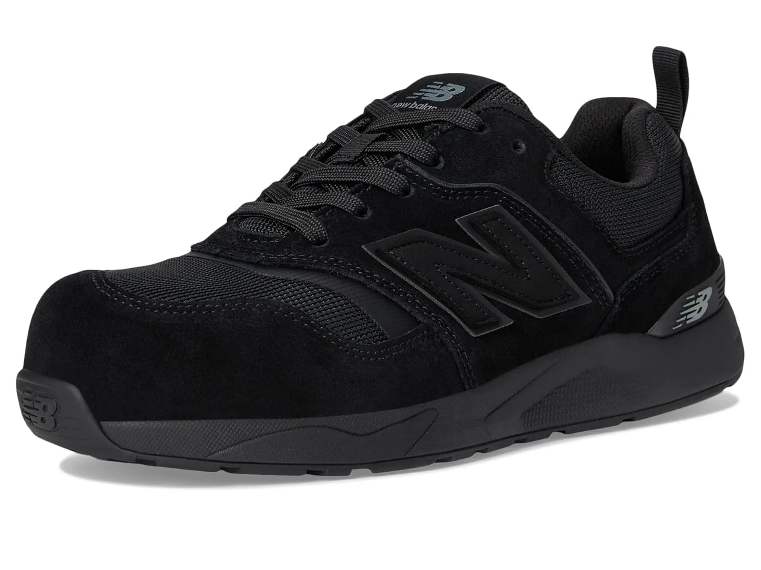New Balance Men's Elite Lite Static Dissipative Medium Composite Toe, Industrial Work Shoe Lightweight & Slip Resistant, Black/Black, 12