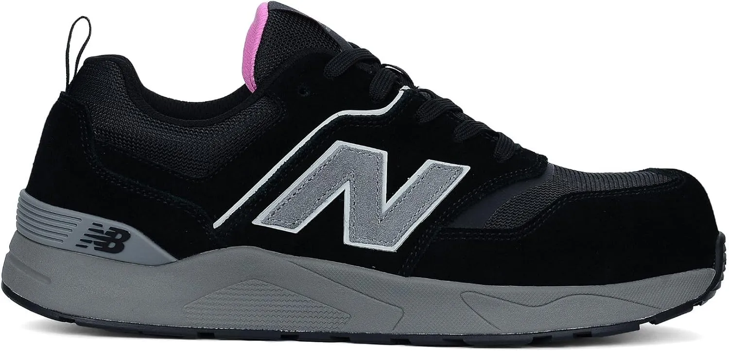New Balance Women's Elite Lite Electrical Hazard Medium Composite Toe, Industrial Work Shoe Lightweight & Slip Resistant, Black Rose, 9.5