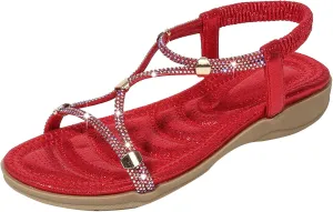 Non Slip Flat Bottom Sandals for Women Adjustable Casual Fisherman Cool Shoes Beach Non Slip Flat Sandals
