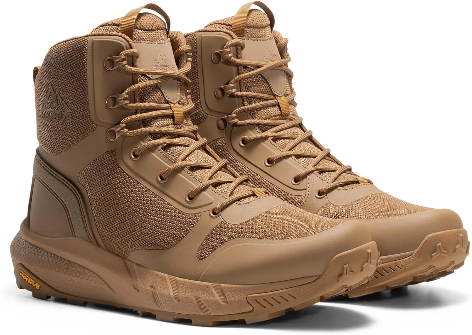 NORTIV 8 Men's Military Tactical Boot Lightweight Comfortable Boots for Work All Day Side Zipper Motorcycle Combat Hiking Boots 8 Inches Metrostrike