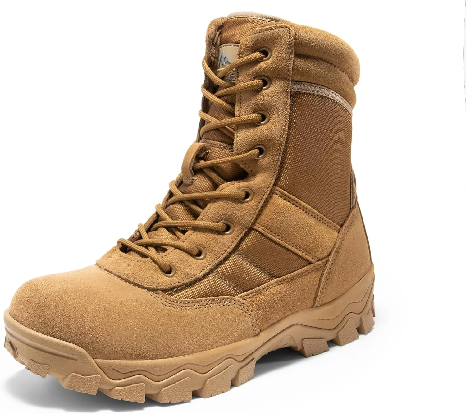 NORTIV 8 Men's Tactical Military Work Boots Side Zipper Outdoor Motorcycle Combat Boots 8 Inches 2.0 Trooper-pro