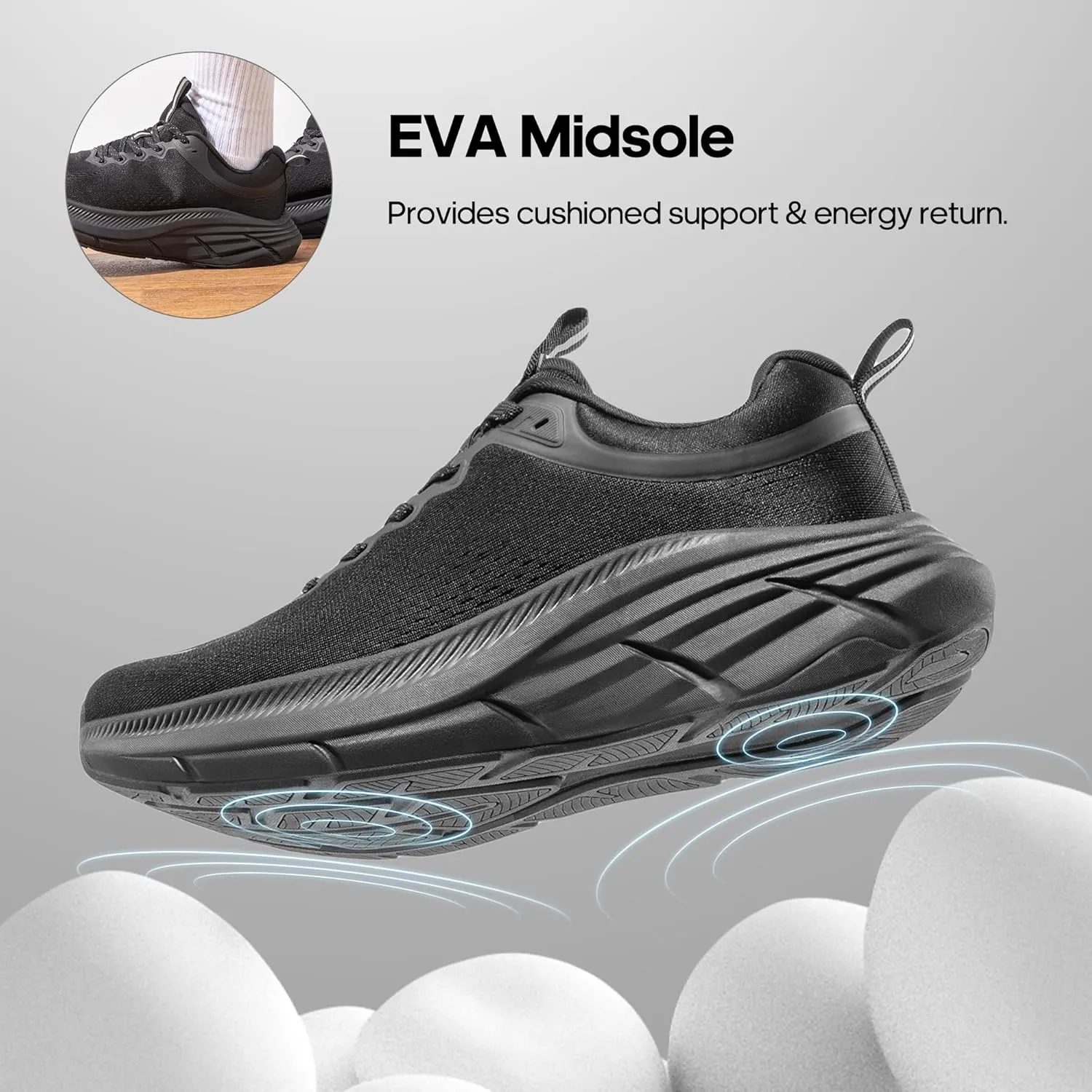 NORTIV 8 Men's Walking Shoes Running Tennis Cushioning ActiveBreeze Non Slip Athletic Gym Workout Comfortable Fashion Sneakers