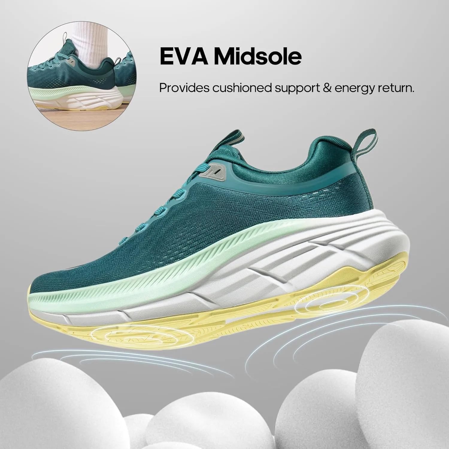 NORTIV 8 Men's Walking Shoes Running Tennis Cushioning ActiveBreeze Non Slip Athletic Gym Workout Comfortable Fashion Sneakers
