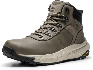 NORTIV 8 Men's Waterproof Hiking Boots Lightweight Outdoor Mid Trekking Leather Shoes DriftShield