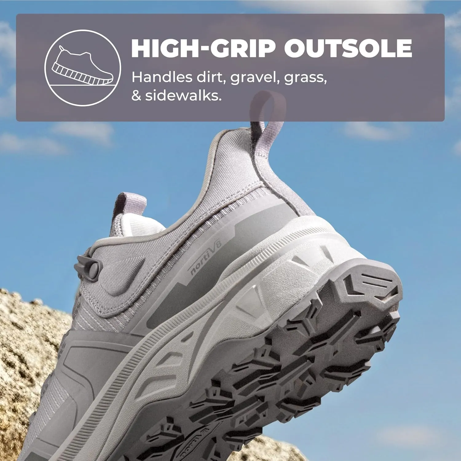 NORTIV 8 Women's Lightweight Hiking Shoes Quick Laces Outdoor Fashion Sneakers