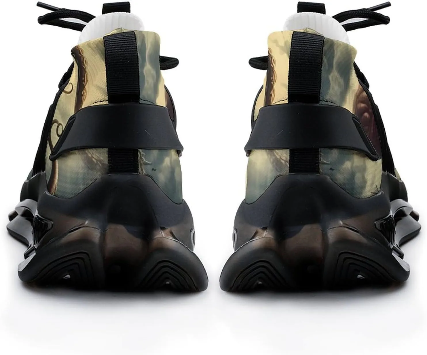 Octopus Monster Storm Waves and Sailors Ship Men's Running Shoes Walking Sneakers Athletic Lightweight Breathable Shoes for Women