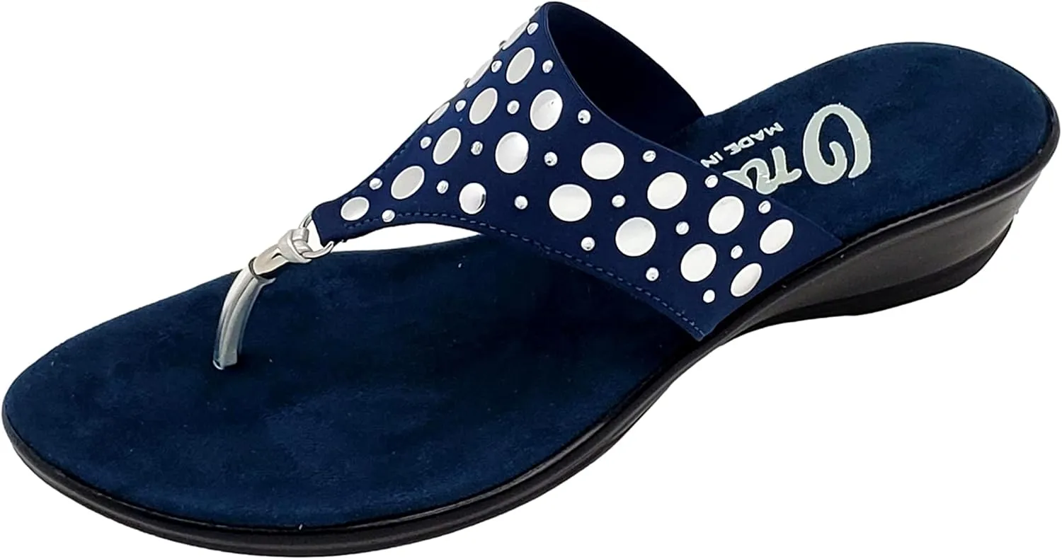 ONEX Womens, Mermaid Wedge Sandals Navy 10 M