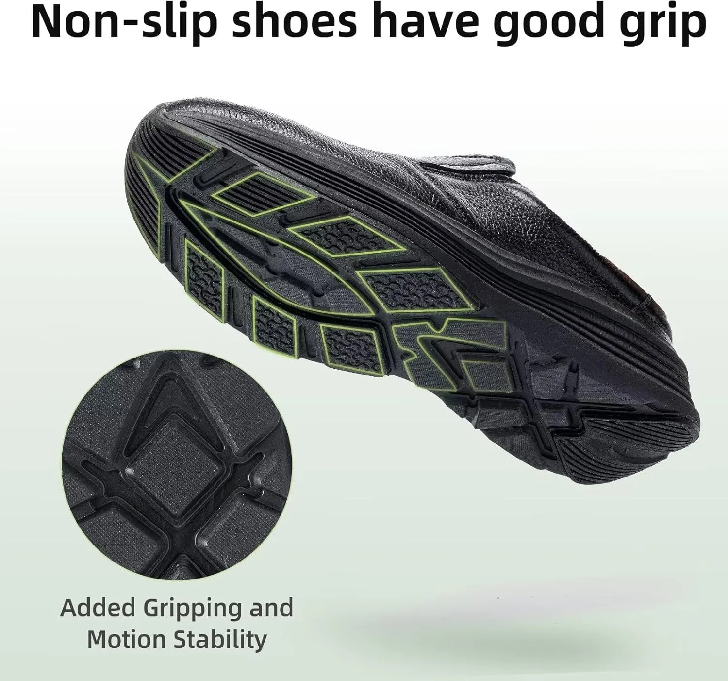 OrthoComfoot Men's Orthopedic Leather Dress Walking Shoes: Comfortable Arch Support Slip-Ons Loafers for Plantar Fasciitis, Casual Business Orthotic Slippers for Foot and Heel Pain Relief
