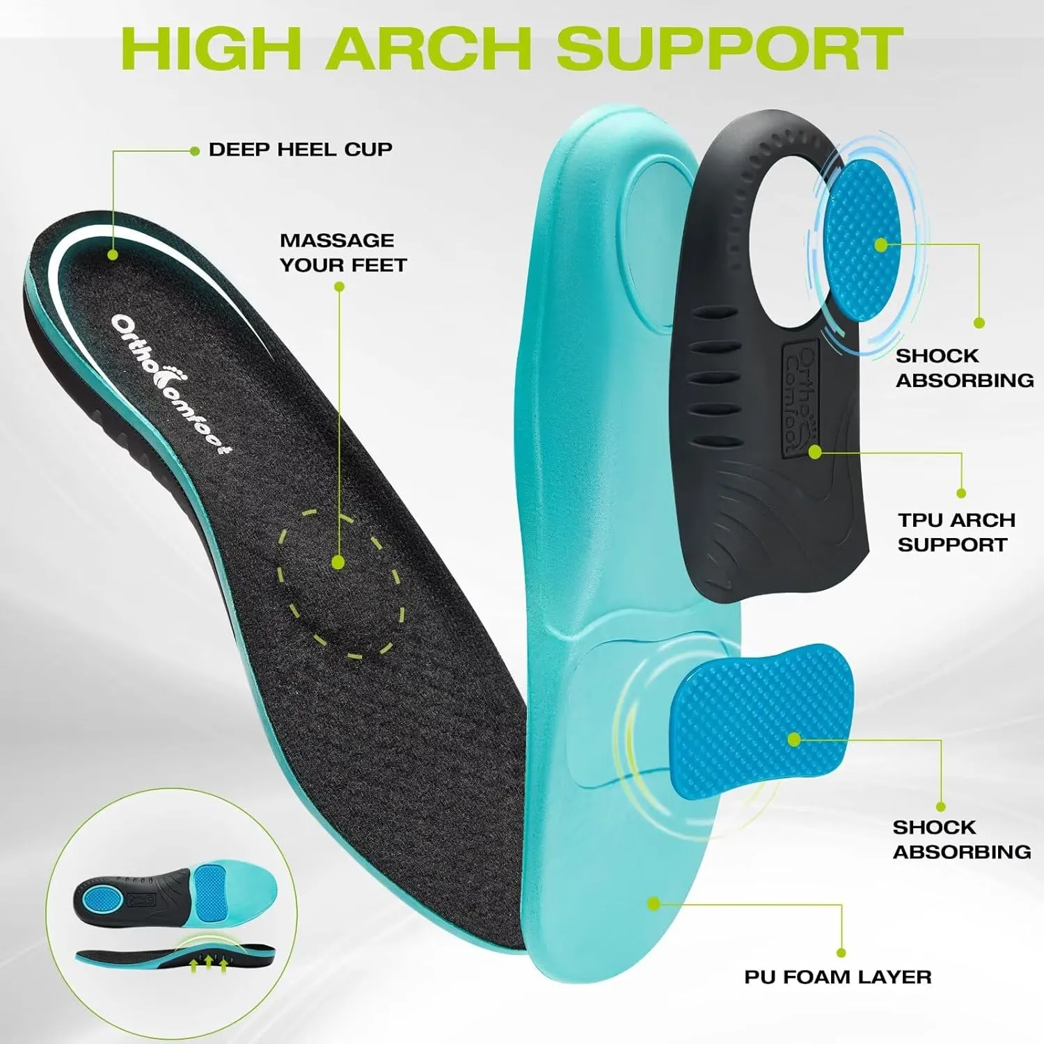 OrthoComfoot Men's Orthopedic Slip On Loafers: Comfortable Arch Support Loafers for Plantar Fasciitis, Orthotic Flat Feet Casual Walking Shoes for Foot and Heel Pain Relief