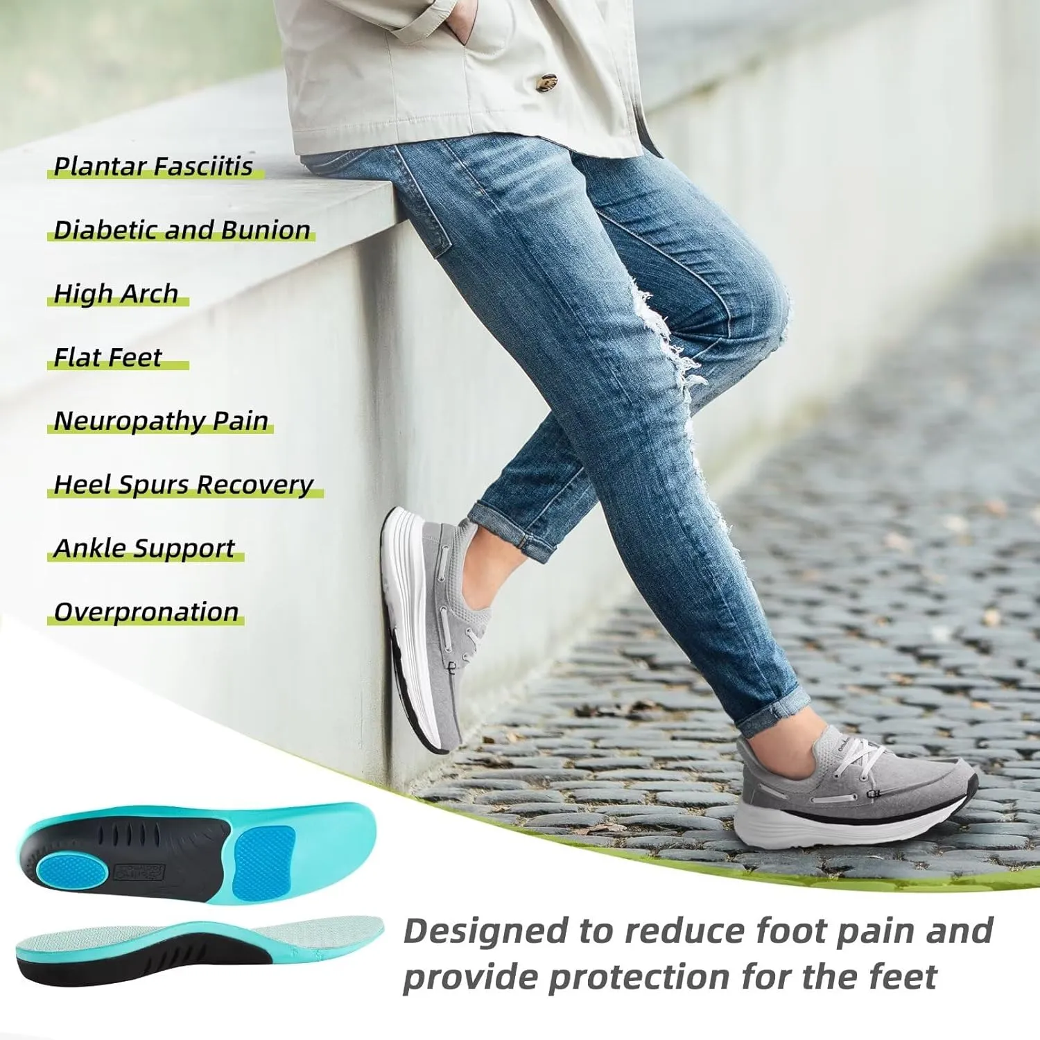 OrthoComfoot Men's Orthopedic Slip On Loafers: Comfortable Arch Support Loafers for Plantar Fasciitis, Orthotic Flat Feet Casual Walking Shoes for Foot and Heel Pain Relief