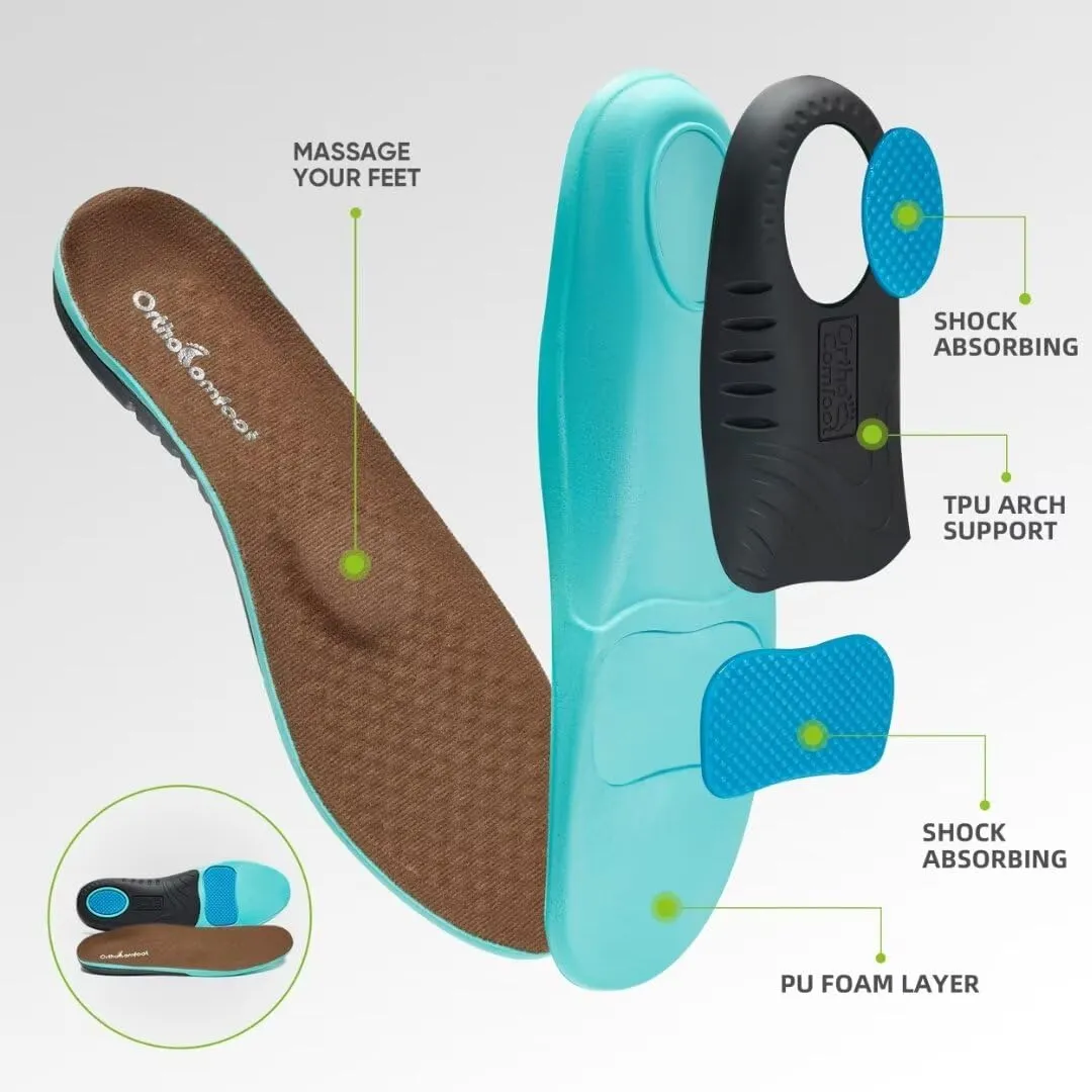 OrthoComfoot Men's Orthopedic Slip-On Loafers Walking Shoes: Casual Arch Support Loafers for Plantar Fasciitis, Comfortable Orthotic Dress Shoes for Foot and Heel Pain Relief
