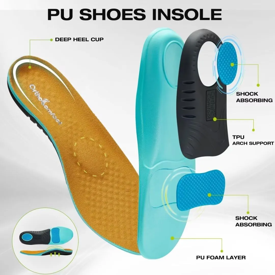 OrthoComfoot Men's Orthopedic Slip-On Loafers Walking Shoes: Casual Arch Support Loafers for Plantar Fasciitis, Comfortable Orthotic Dress Shoes for Foot and Heel Pain Relief