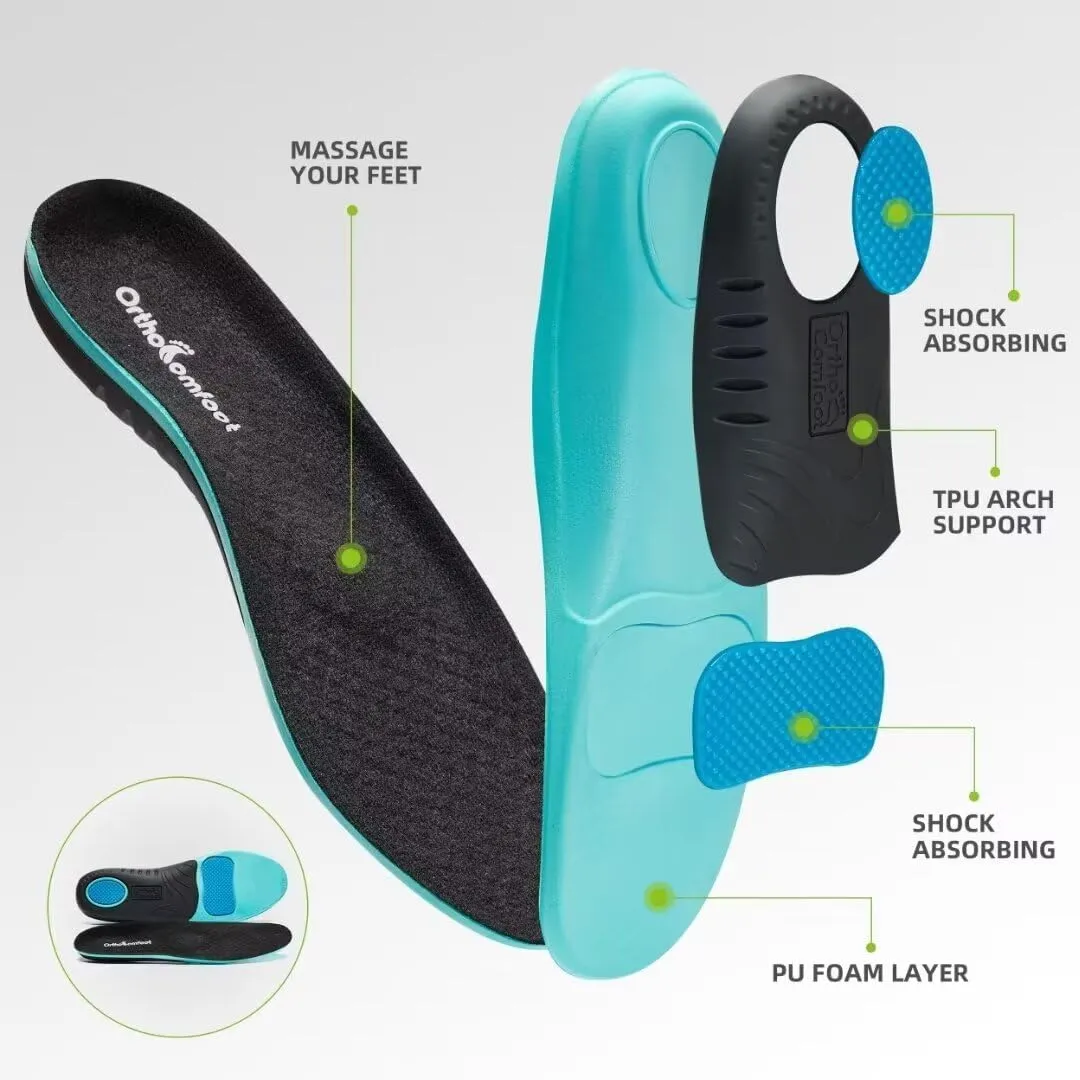 OrthoComfoot Men's Orthopedic Slip-On Loafers Walking Shoes: Comfortable Arch Support Plantar Fasciitis Hook and Loop Shoes, Casual Orthotic Work Loafers for Foot and Heel Pain