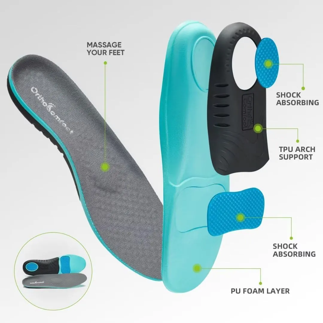 OrthoComfoot Men's Orthopedic Slip-On Loafers Walking Shoes with Arch Support: Casual Plantar Fasciitis Slippers for Flat Feet, Comfortable Orthotic Shoes for Foot and Heel Pain Relief