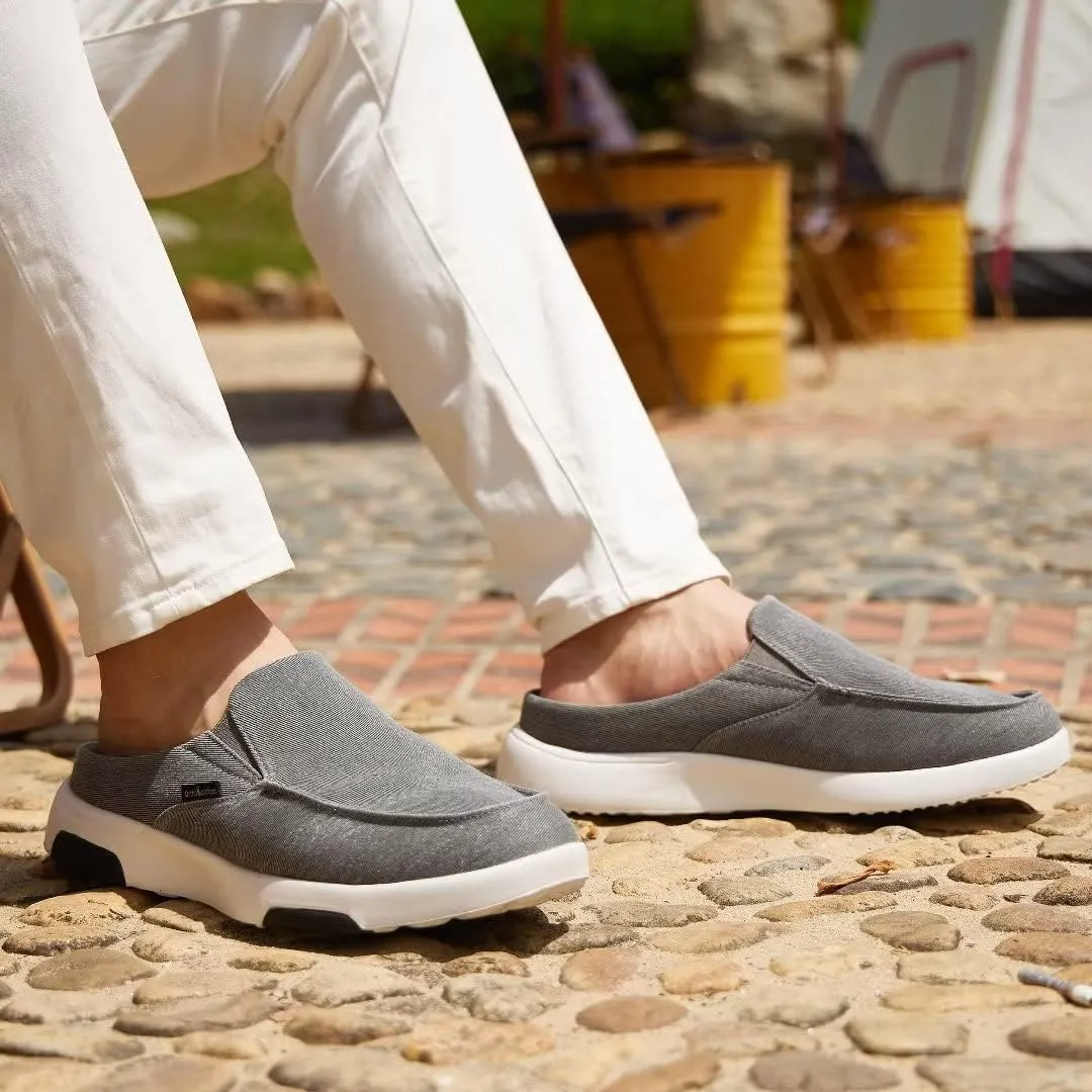 OrthoComfoot Men's Orthopedic Slip-On Loafers Walking Shoes with Arch Support: Casual Plantar Fasciitis Slippers for Flat Feet, Comfortable Orthotic Shoes for Foot and Heel Pain Relief