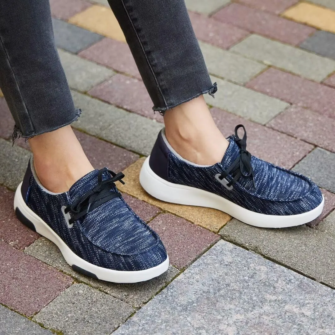 OrthoComfoot Women's Orthopedic Casual Shoes, Arch Support Lace up Driving Sneakers for Outdoor Indoor, Slip Resistant Walking Sneakers for Foot and Heel Pain Relief